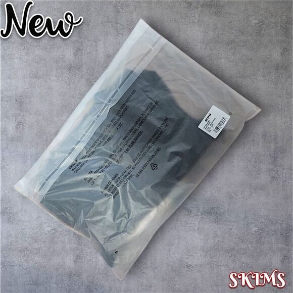 New NWT SKIMS Black Cotton Jersey Heart Mini Dress - Black - Small - Picture 2 of 3